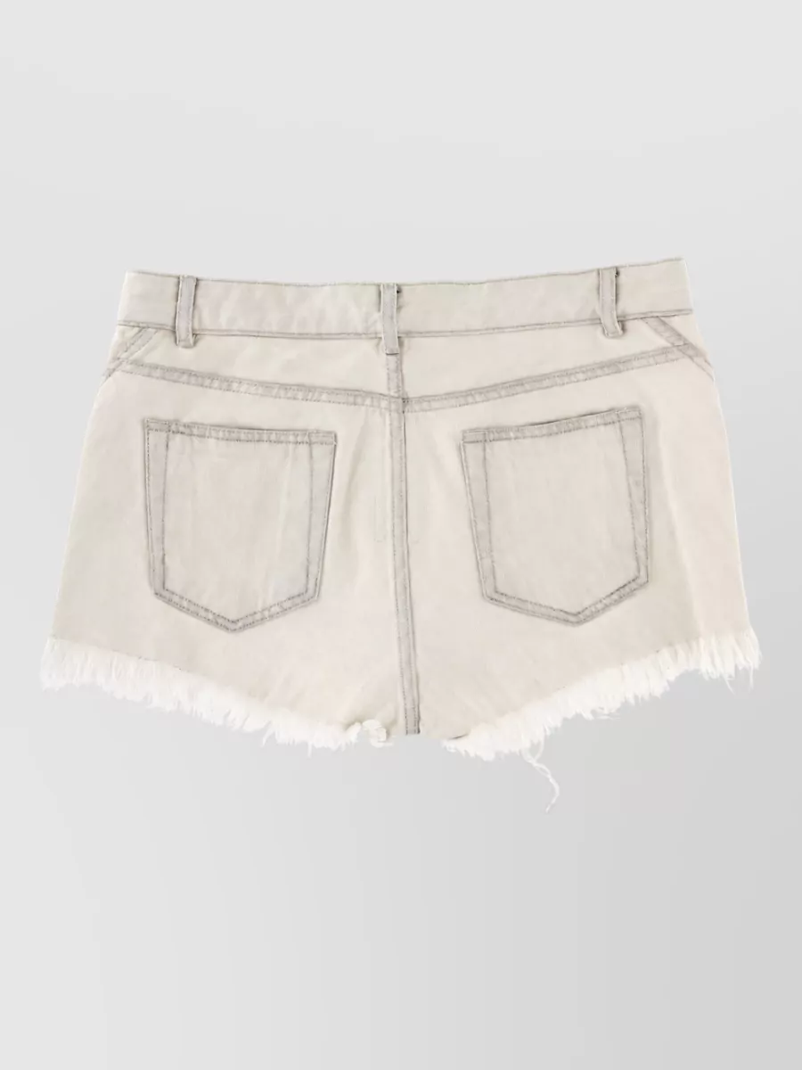 Rick Owens Denim Cutoff Shorts