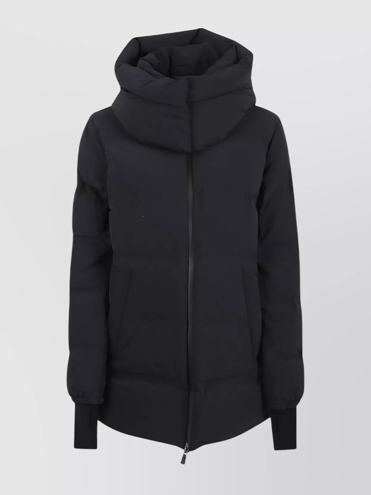 Herno Hooded Quilted Jacket Side Pockets In Blue