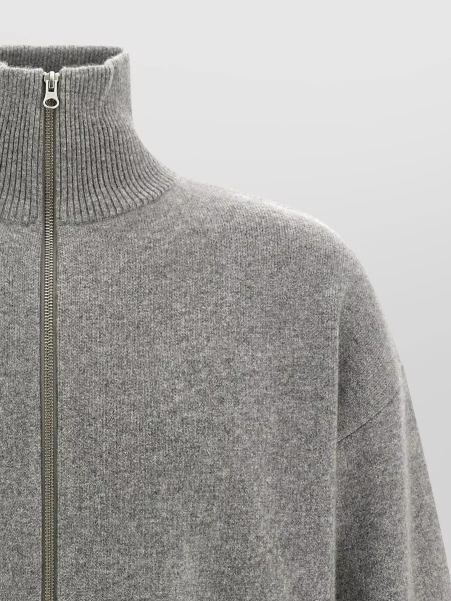 Extreme Cashmere Cashmere Ribbed Turtleneck Cardigan