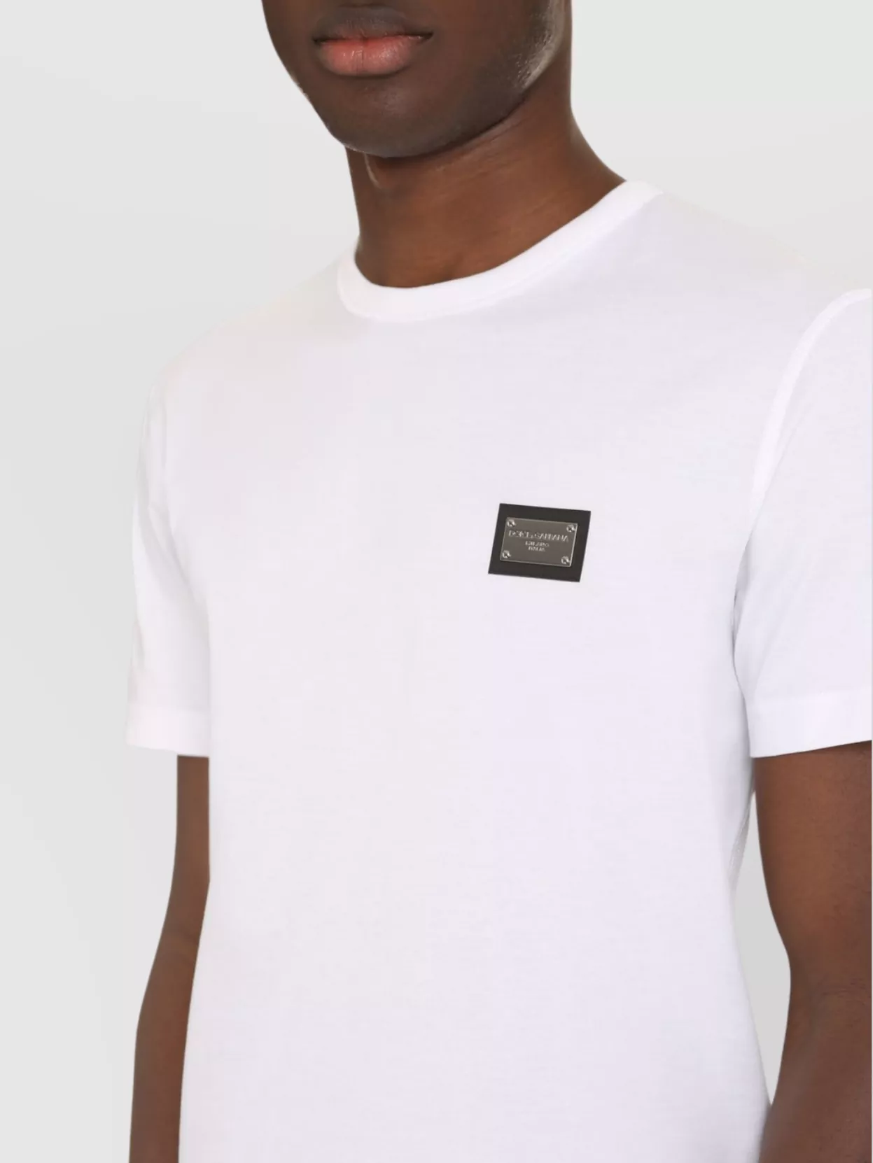 Dolce & Gabbana Basic Crew-neck Cotton T-shirt In White