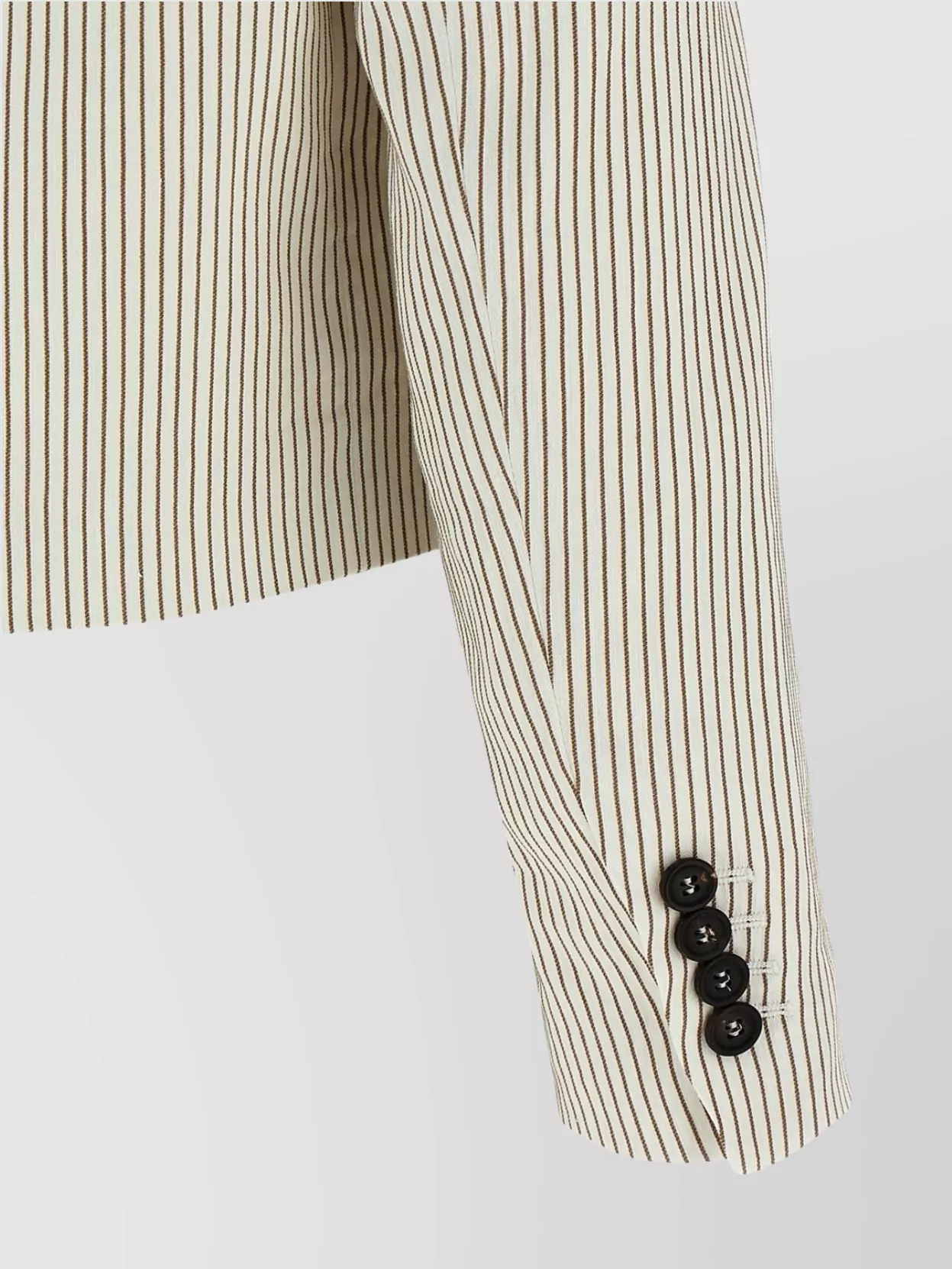 Brunello Cucinelli Striped Blazer With Front Flap Pockets