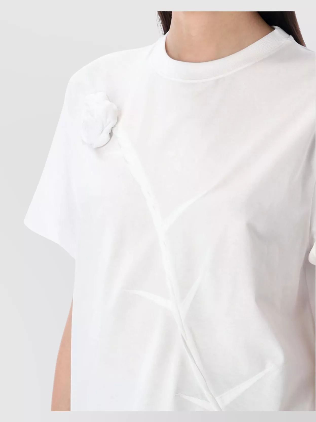 Coperni Floral Embellished Round Neck T-shirt