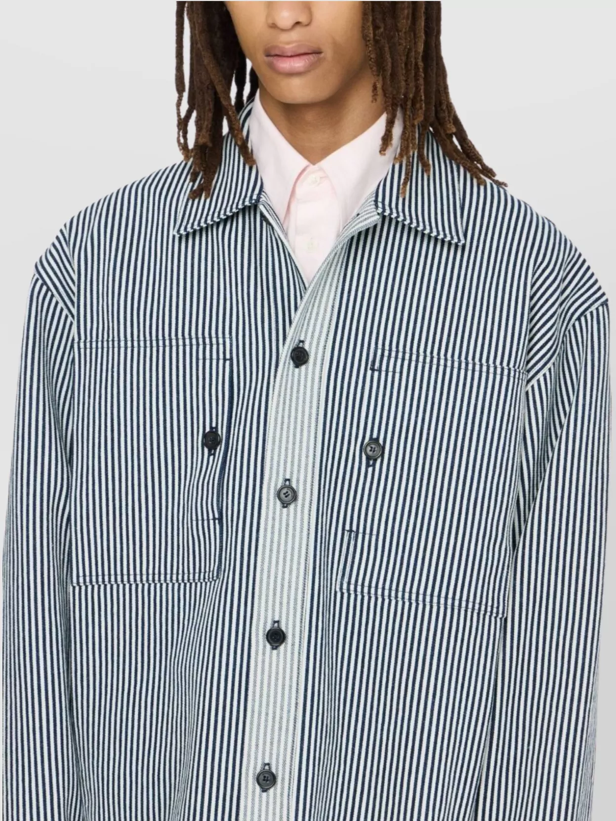 Jw Anderson Striped Pattern Front Pockets Long Sleeves Jacket