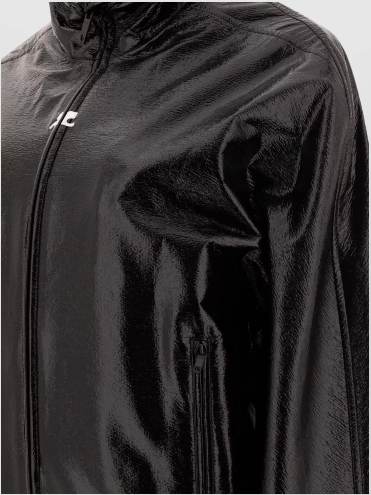 Shop Courrèges Hem Collar Sleeves Finish