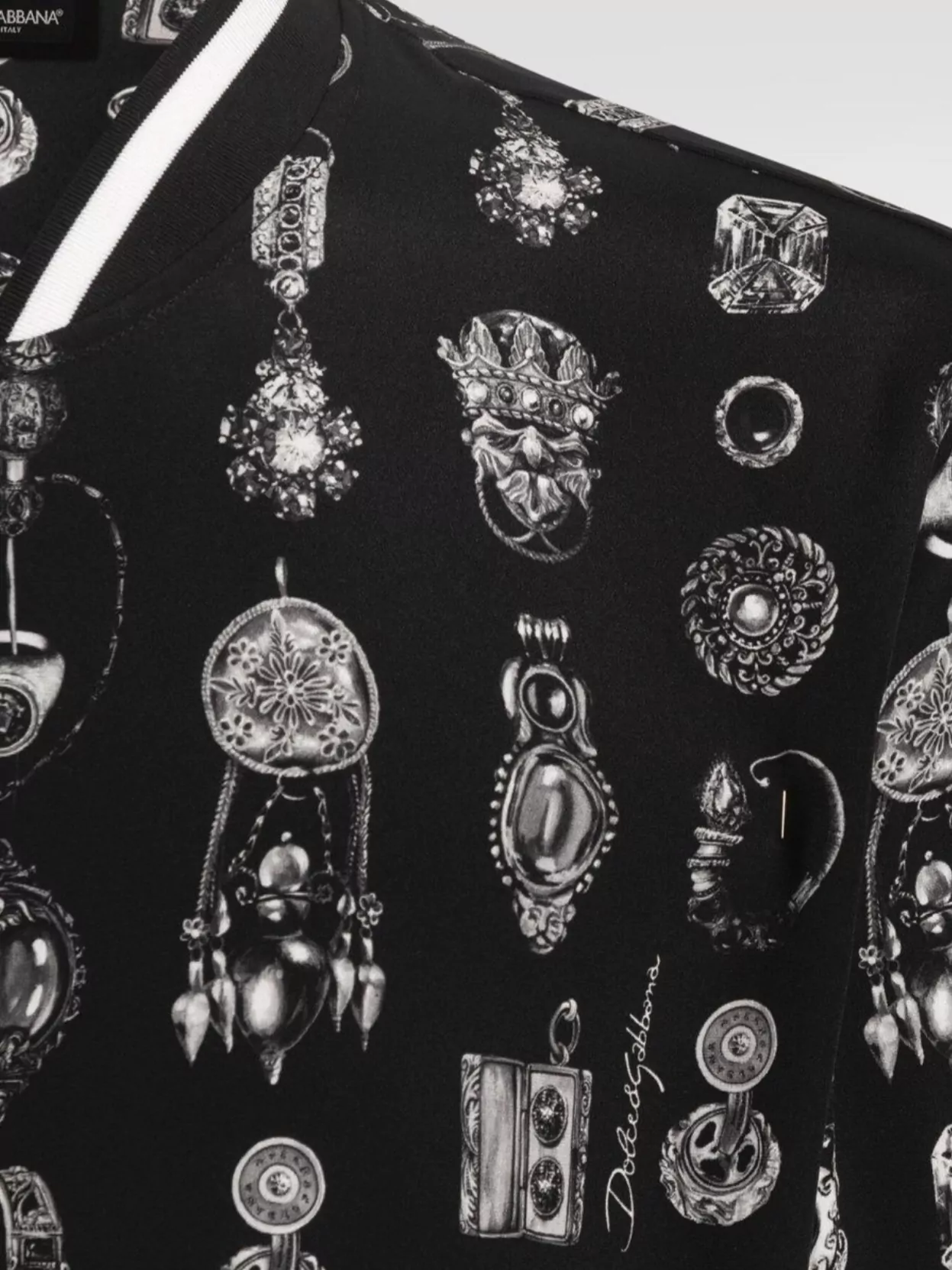 Dolce&Gabbana All-Over Printed Blazer With Ribbed Cuffs And Hem