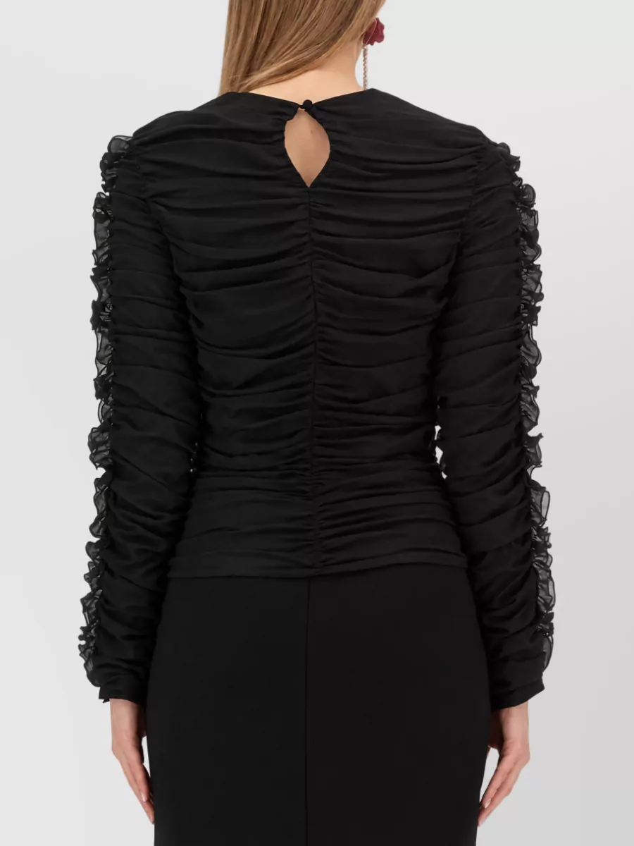 Magda Butrym Silk Ruched Blouse