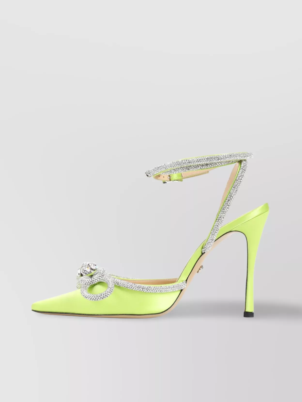 Mach&mach Double Bow Crystal Pumps In Yellow