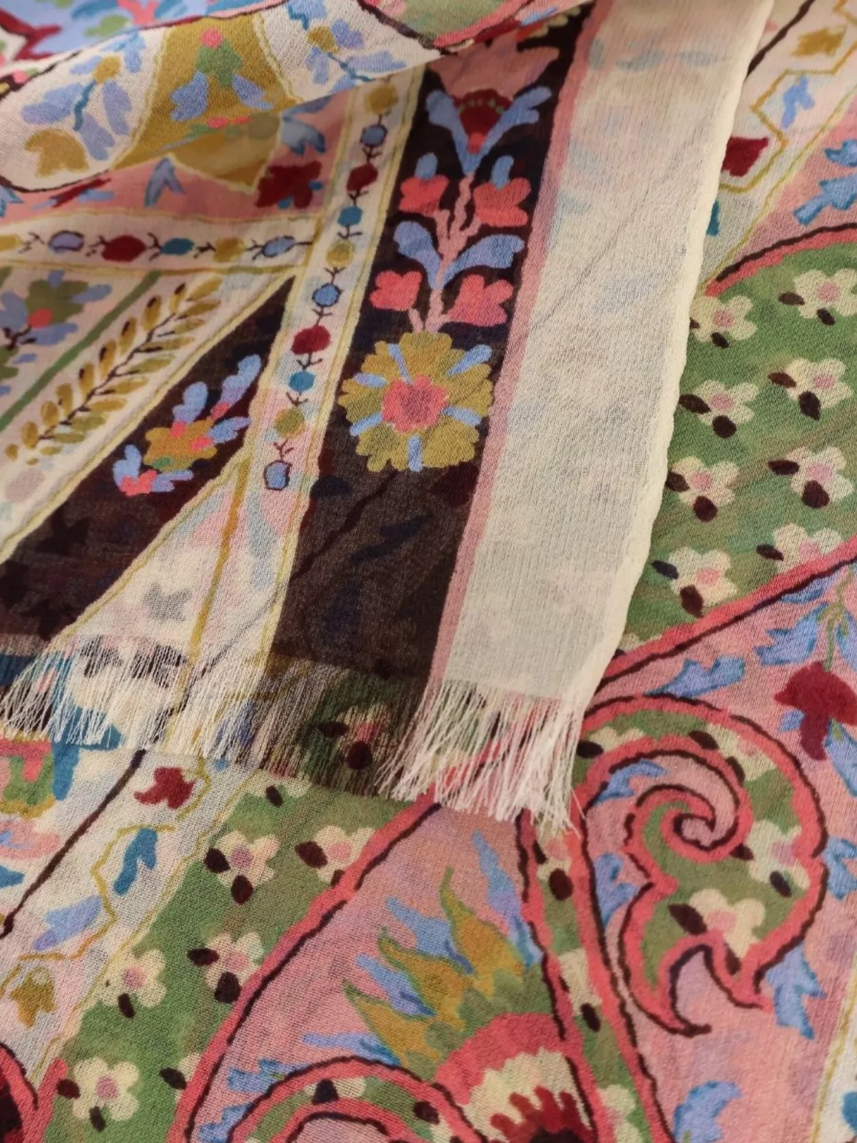 Etro Bohemian Print Silk Scarf