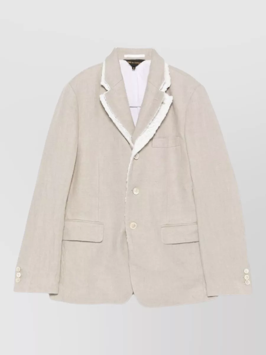 Comme Des Garçons Single-Breasted Linen Blazer