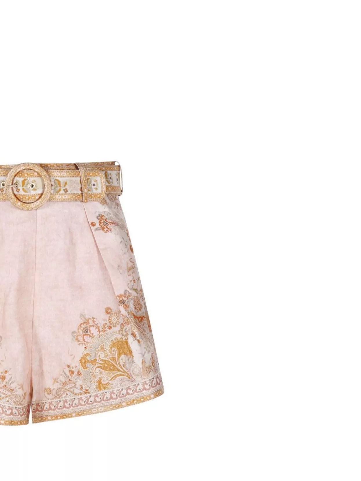 Shop Zimmermann Embroidered High Waist Shorts