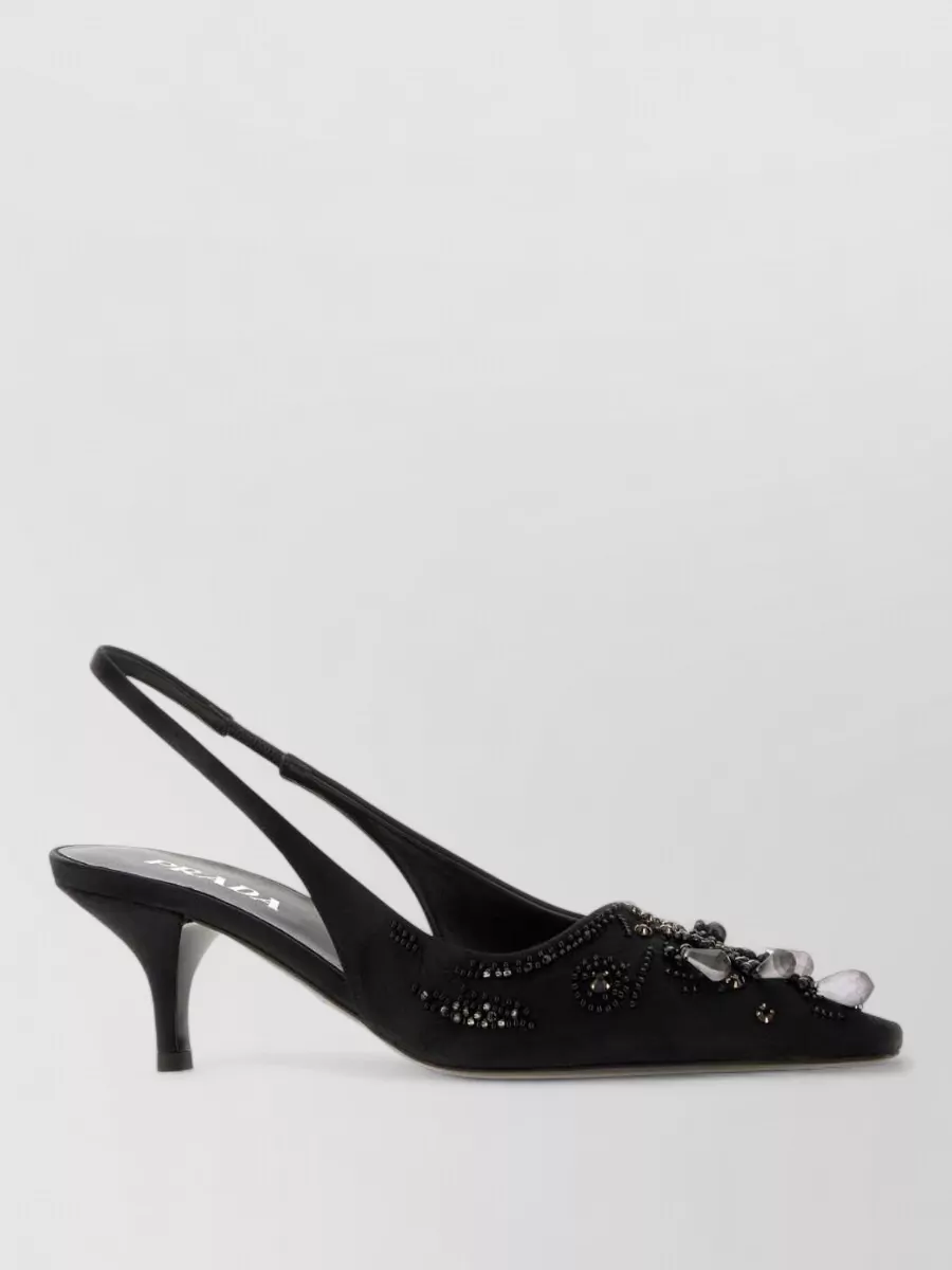 Prada satin mules