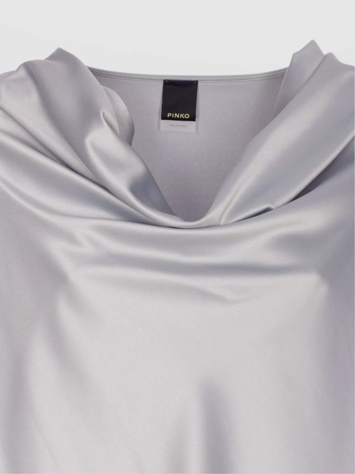 Pinko Satin Boat Neck Long Sleeve Top