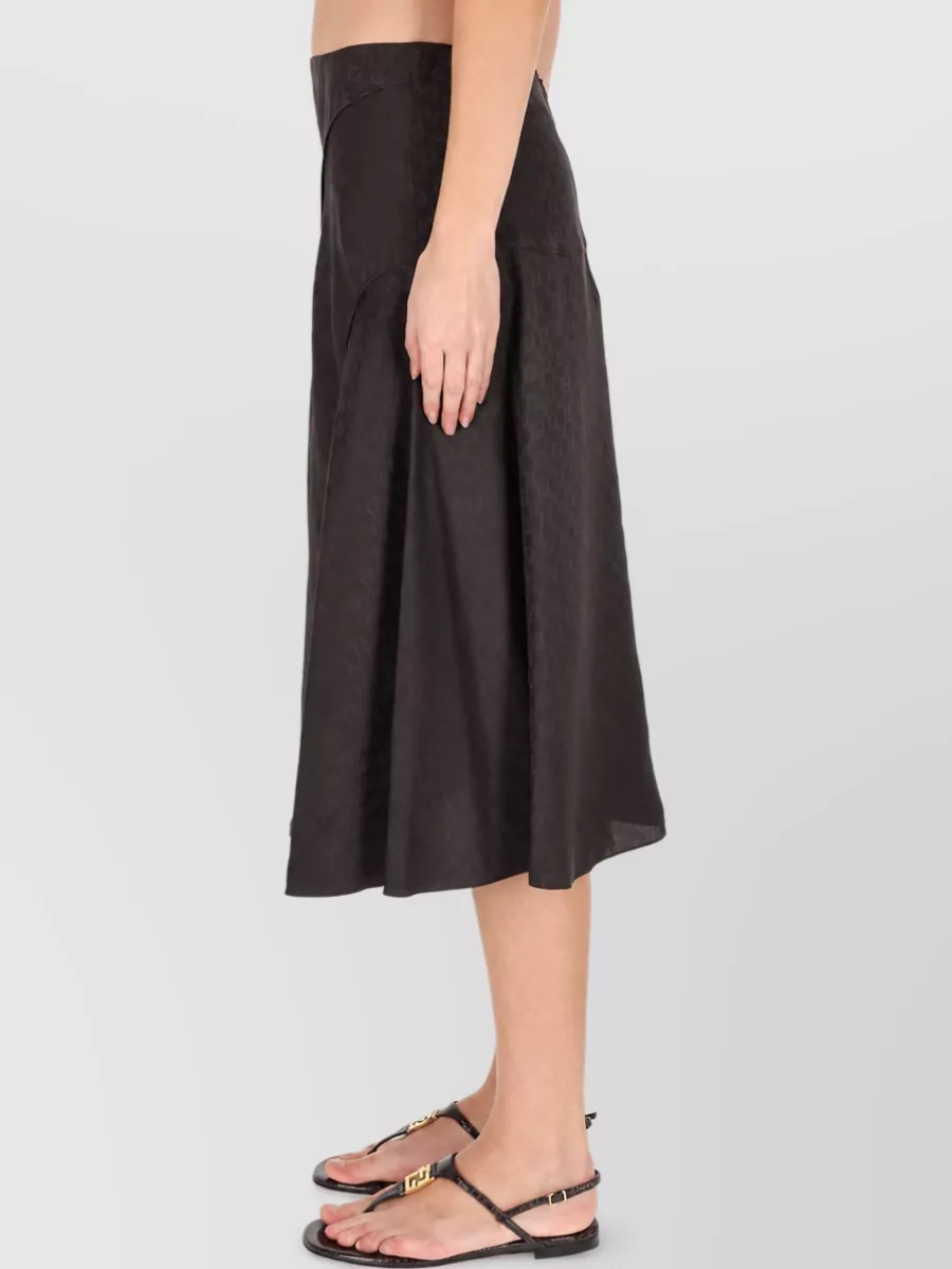 Fendi Silk A-Line Skirt
