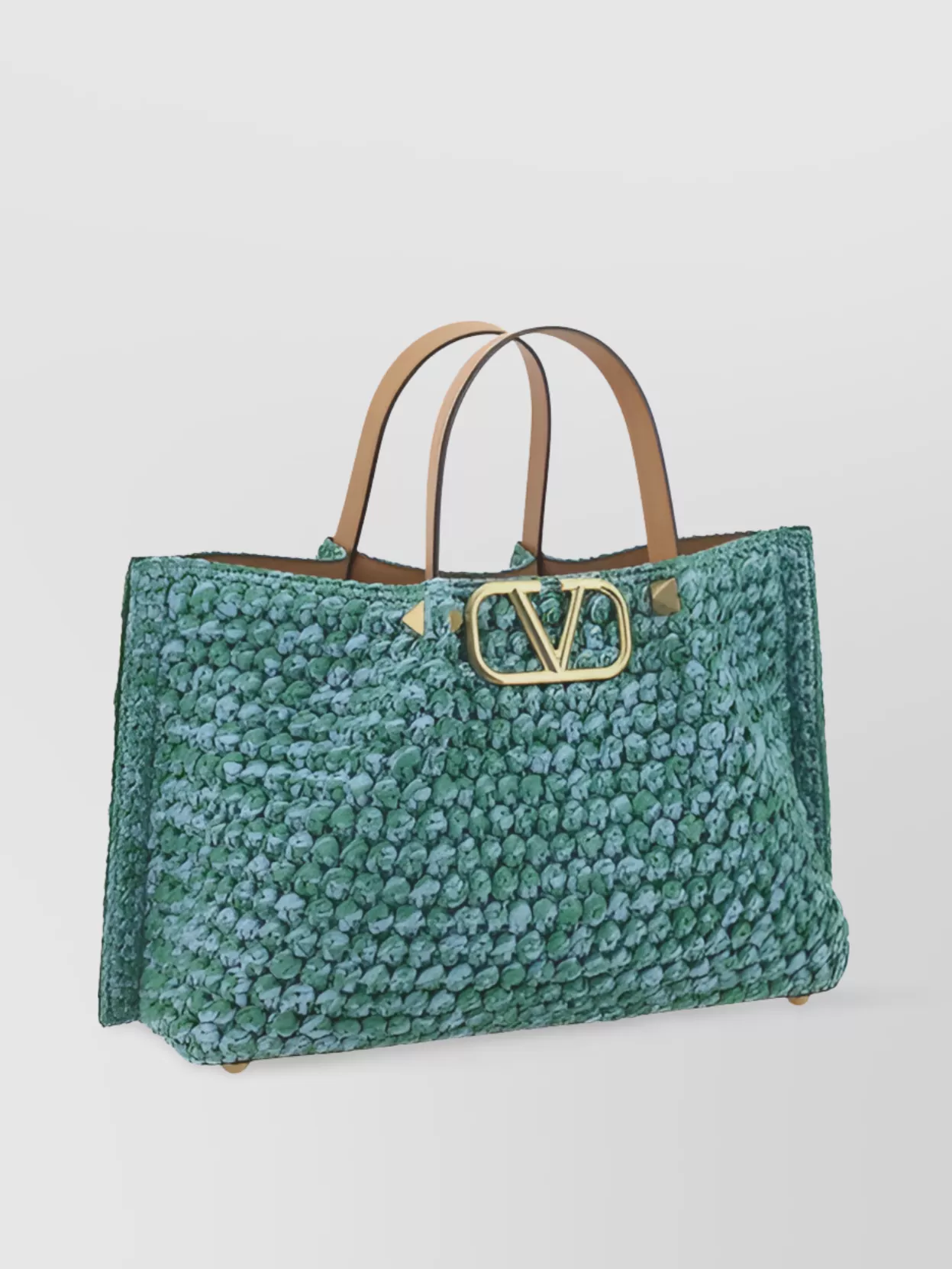 Shop Valentino Structured Raffia Tote Bag With Adjustable Strap
