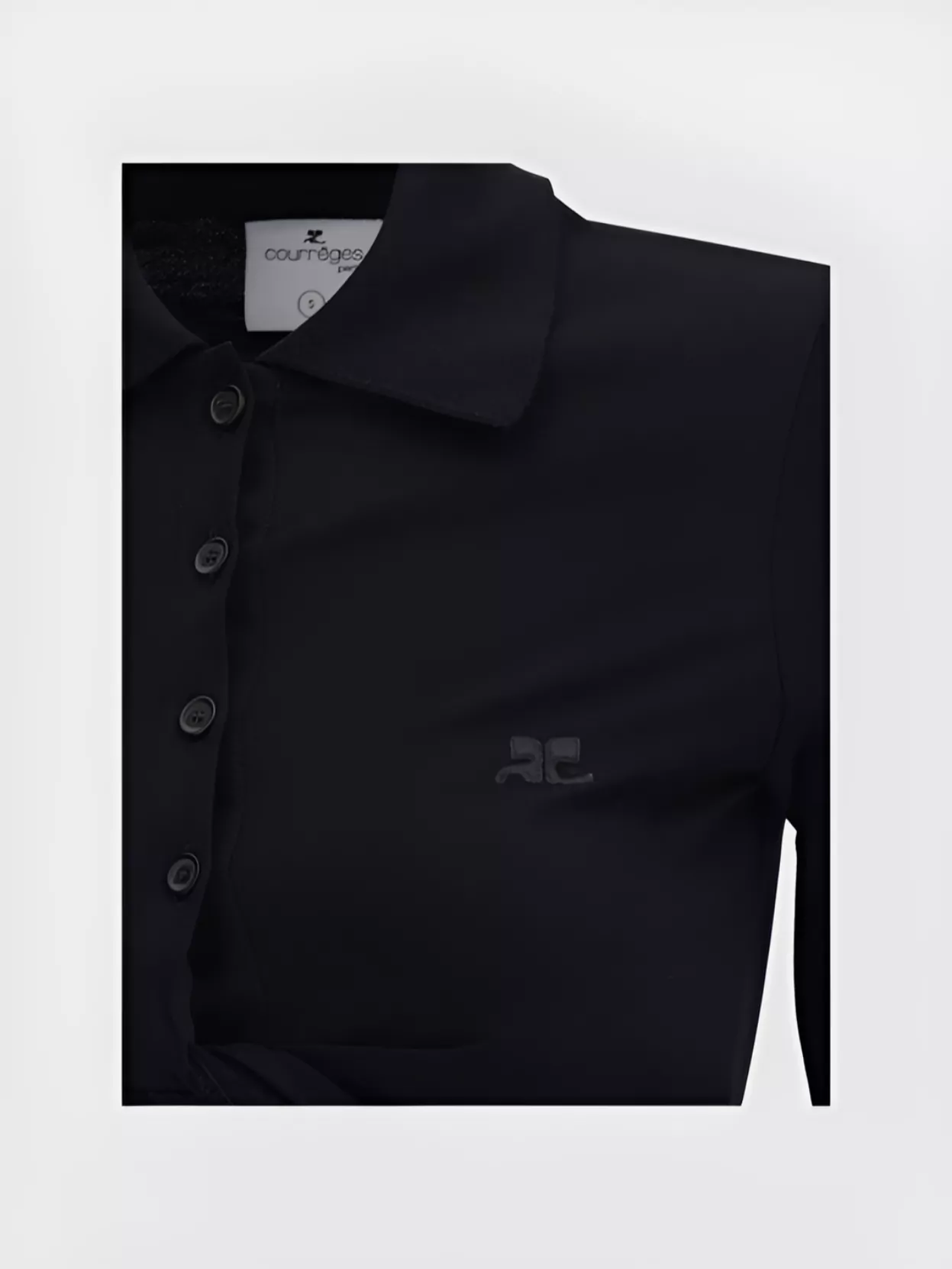 Courrèges Twist Light Wool Cropped Polo