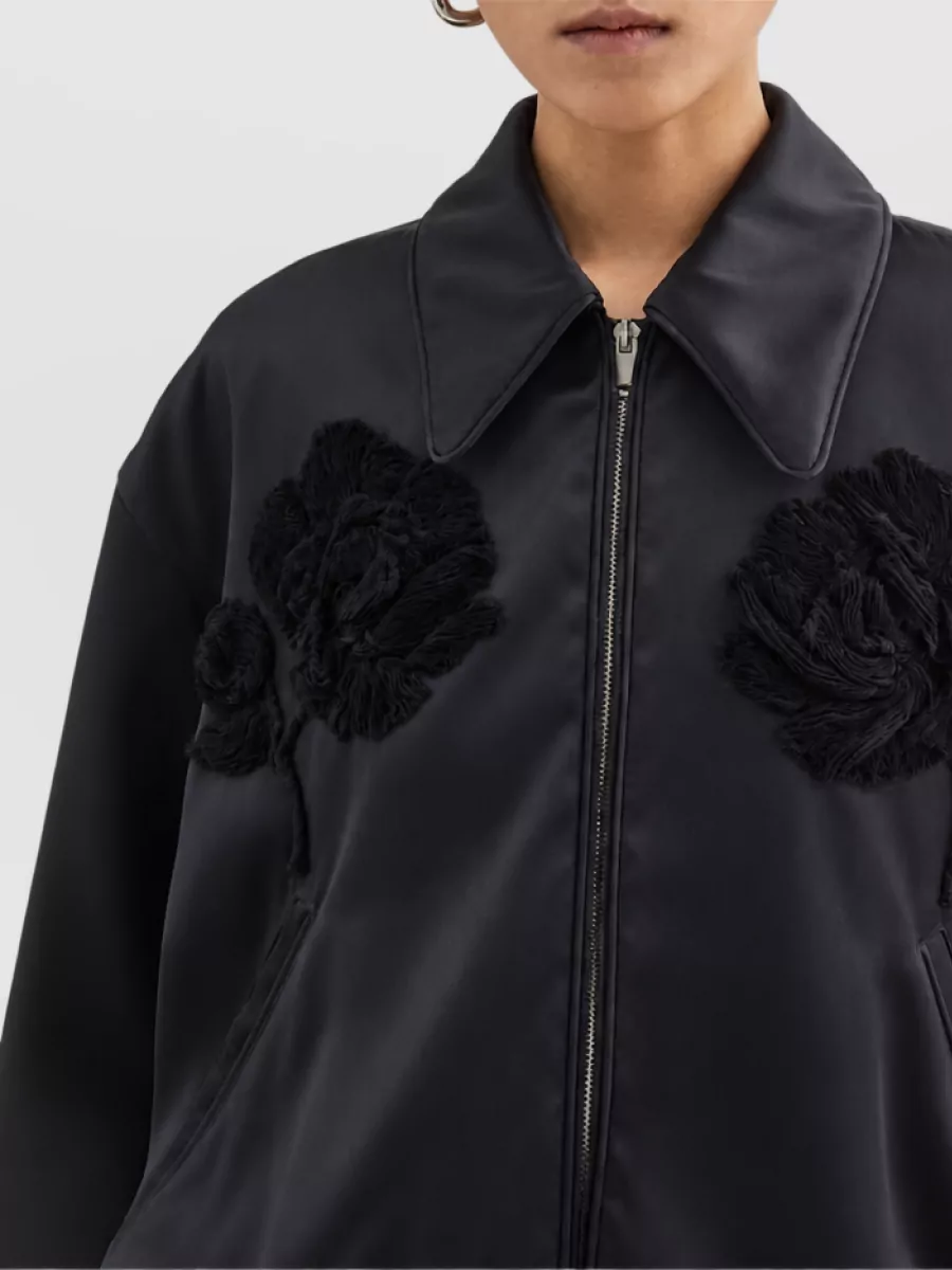 Jil Sander Leather Bomber Jacket