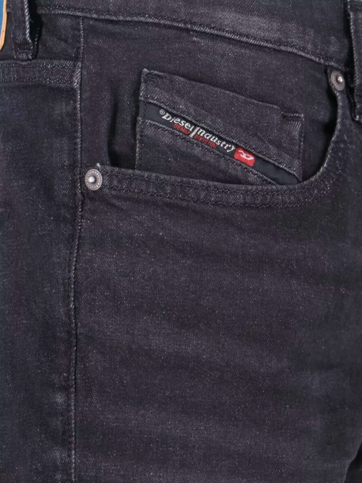 Diesel Straight Trousers With Belt Loops And Contrast Stitching