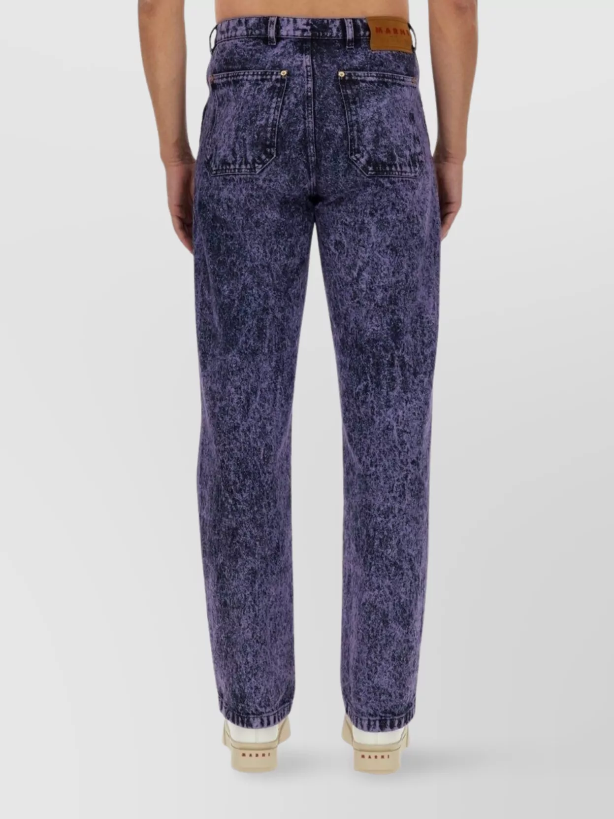MARNI REGULAR FIT MARBLED DENIM JEANS