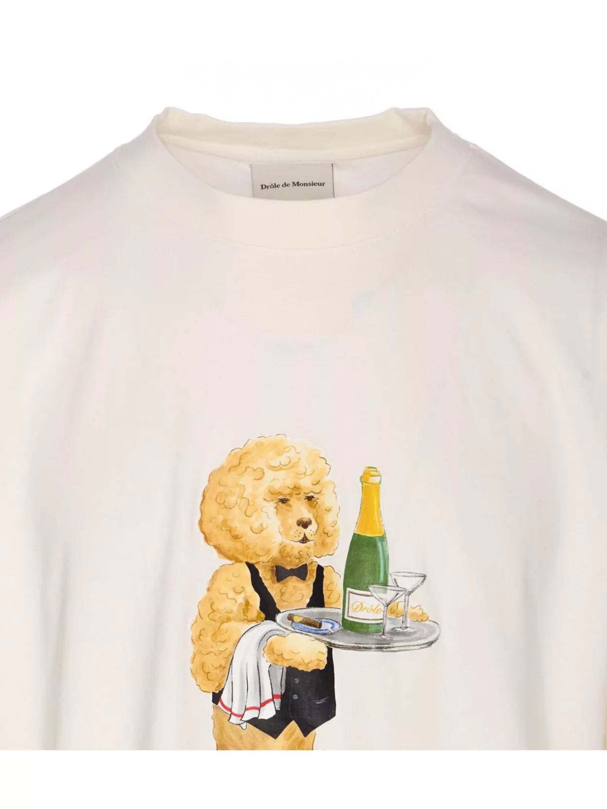 Drôle De Monsieur Crewneck Graphic Print T-Shirt With Short Sleeves