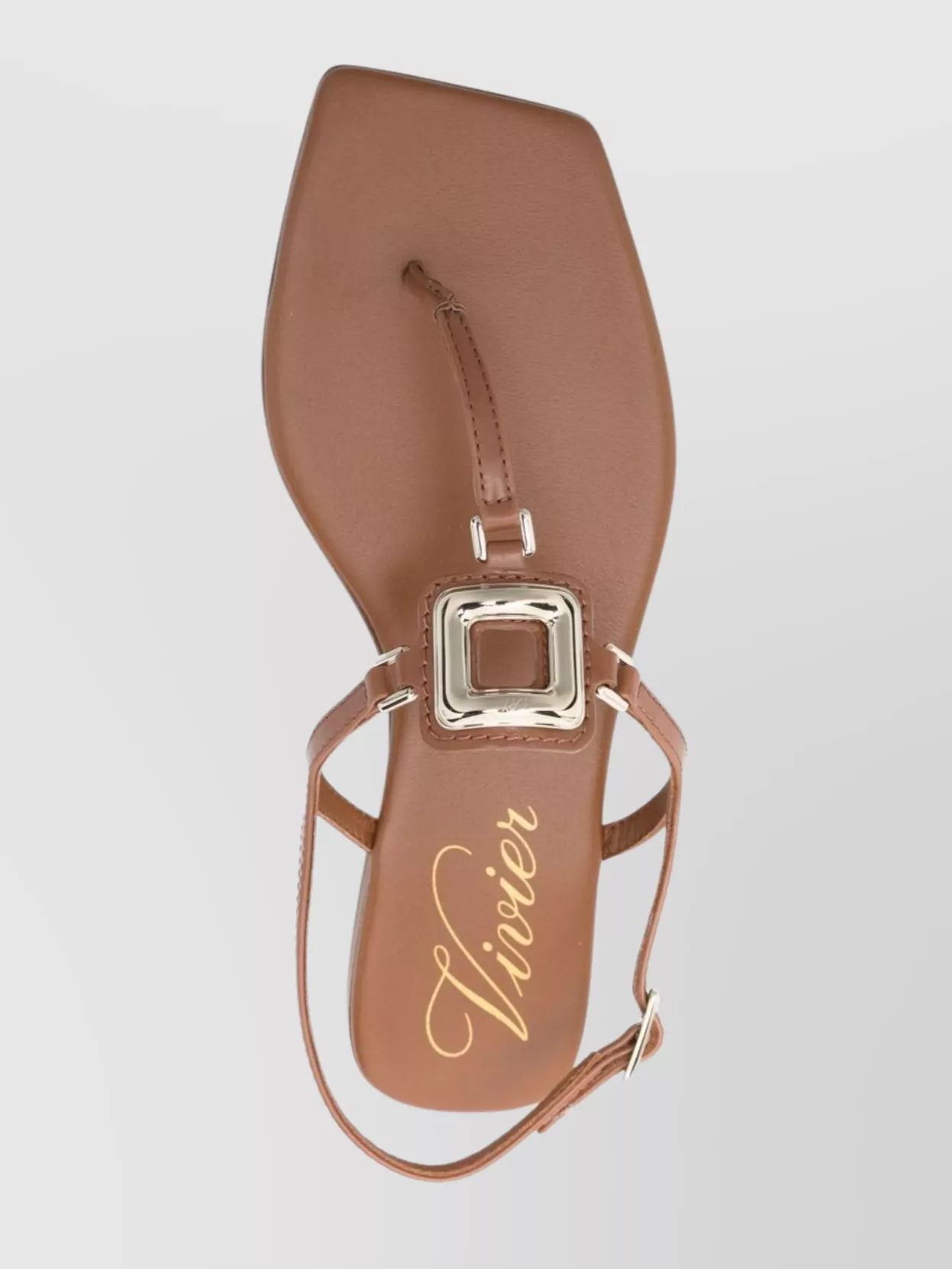 Roger Vivier Sea Leather Thong Sandals With Buckle Detail