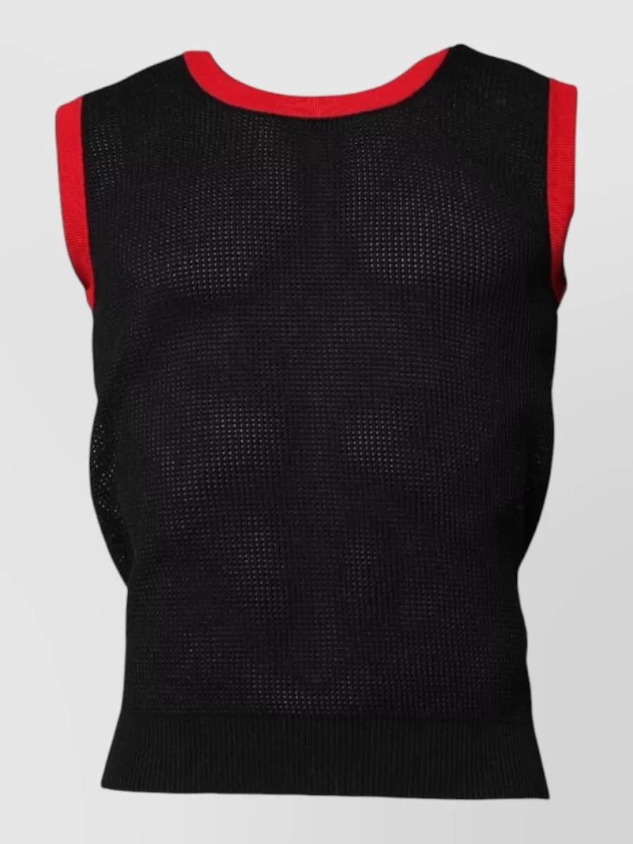 Dolce&Gabbana cotton fine-knit sleeveless round-neck jumper