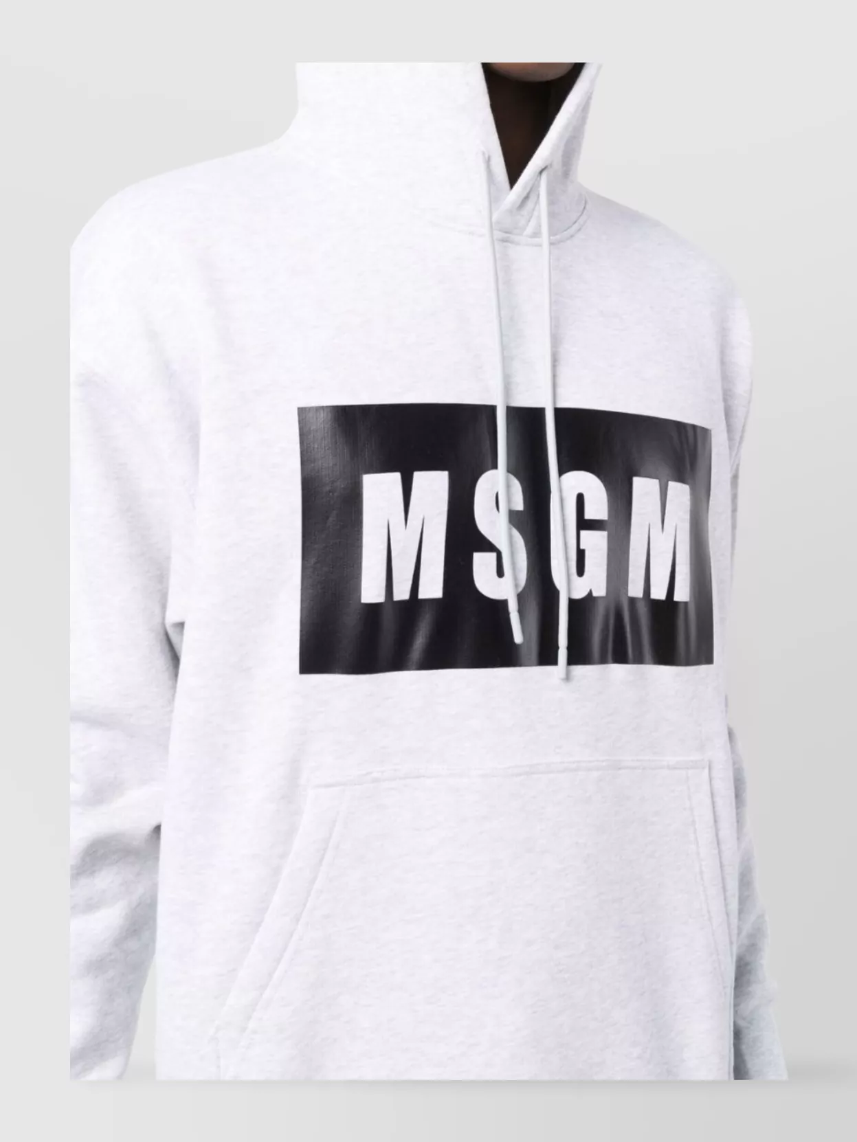 Msgm Logo Print Cotton Hoodie