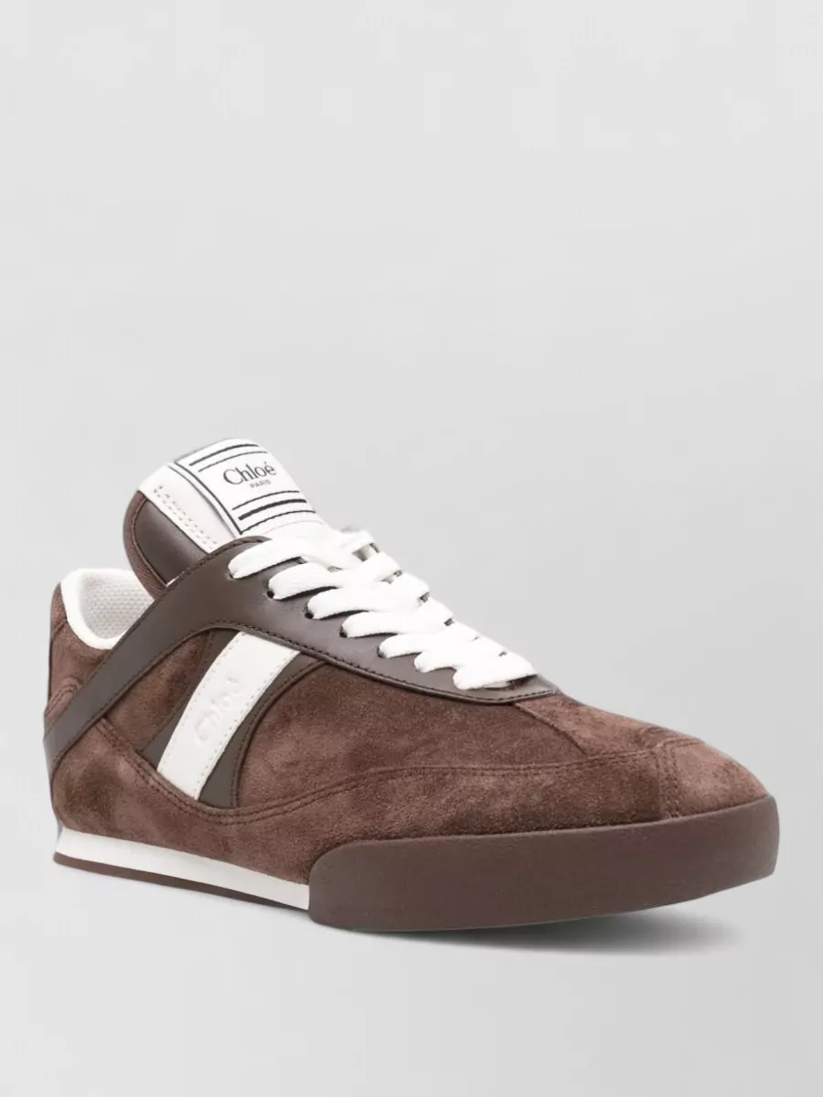 Chloé panelled lace-up sneakers