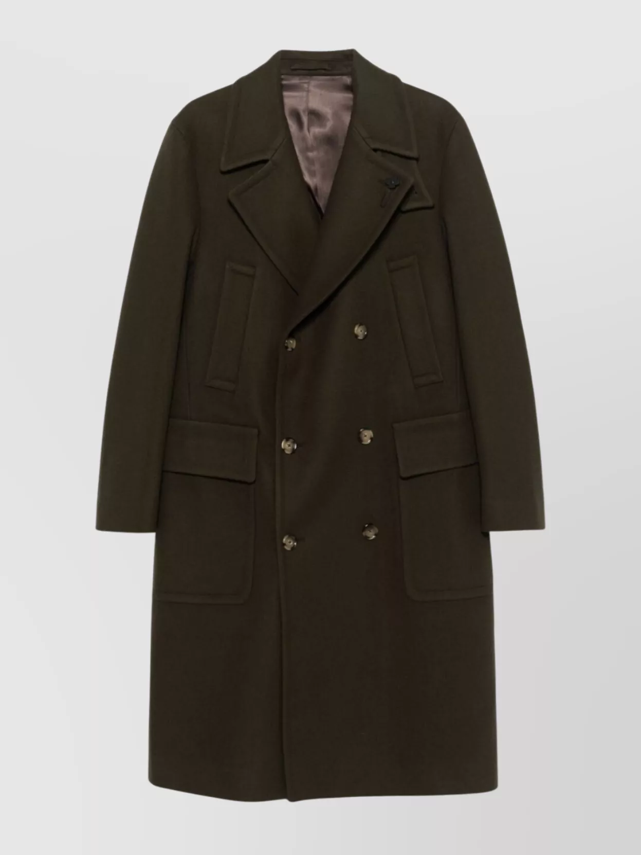 Lardini Men's Double-Breasted Long Coat
