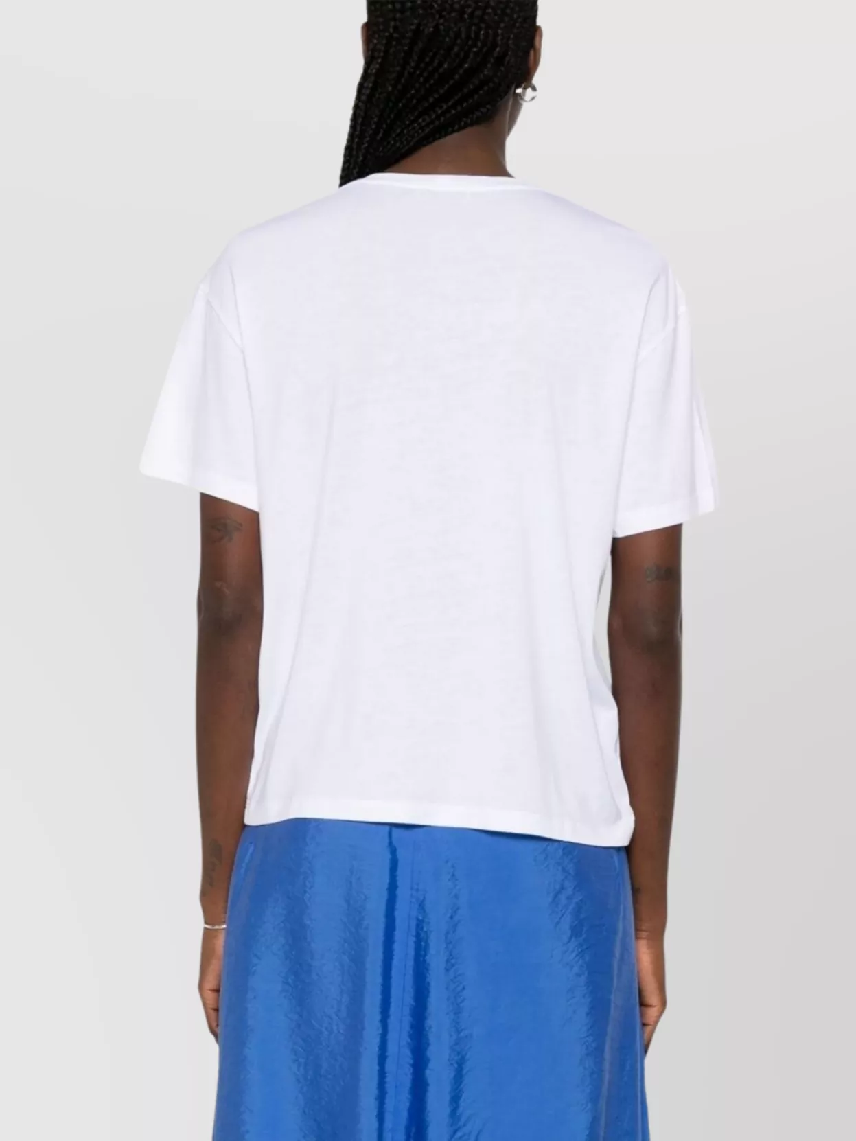 Totême Straight Hem Round Neck Cotton T-Shirt