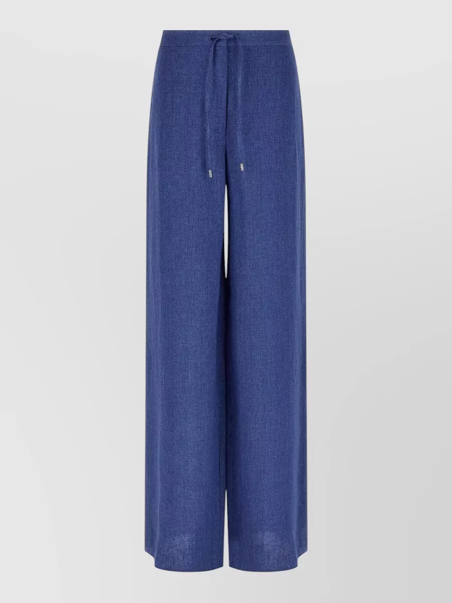 S Max Mara linen wide-leg trousers