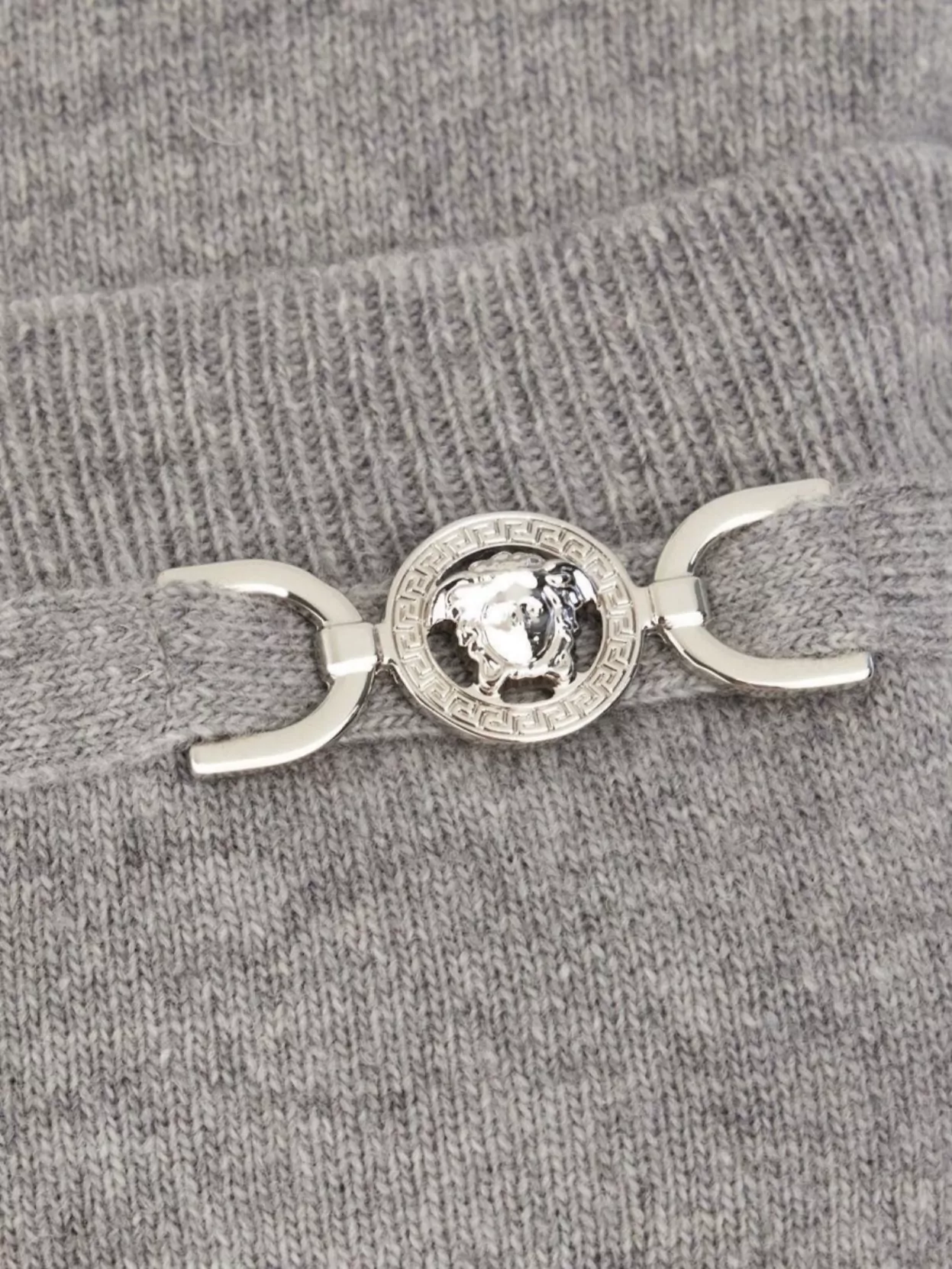 Versace Melange Grey Wool Blend Sweater