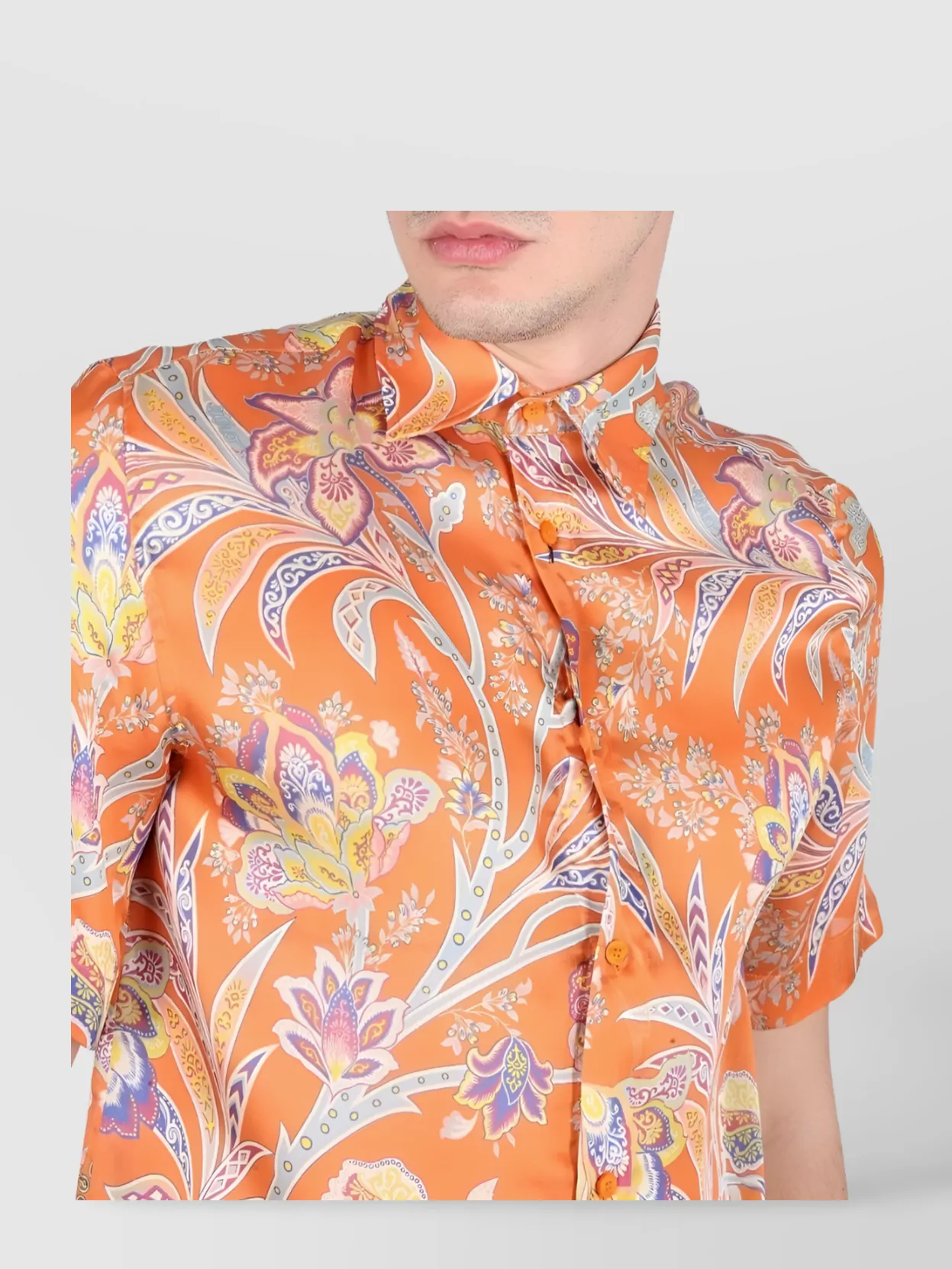 Etro Floral Pattern Short Sleeve Shirt