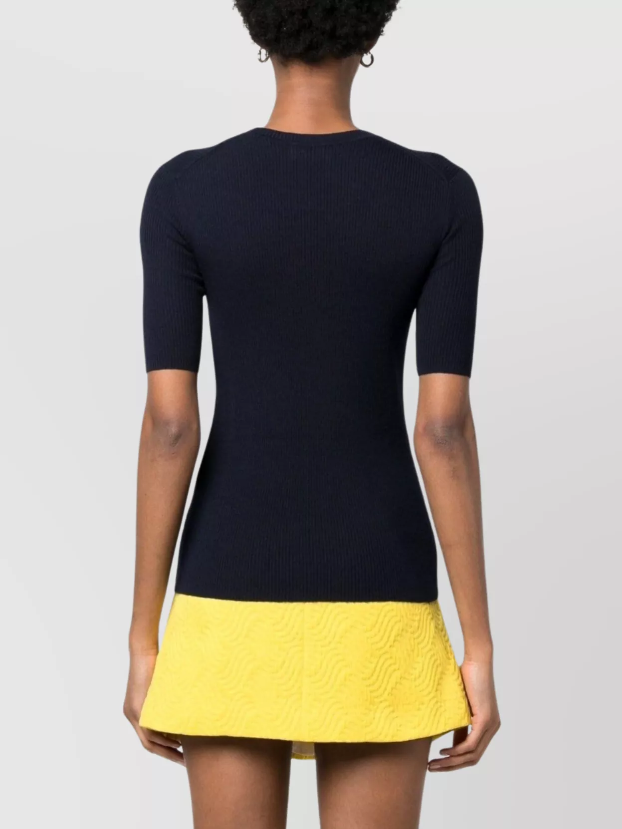 Parosh Knit Top With Crew Neck And Short Sleeves
