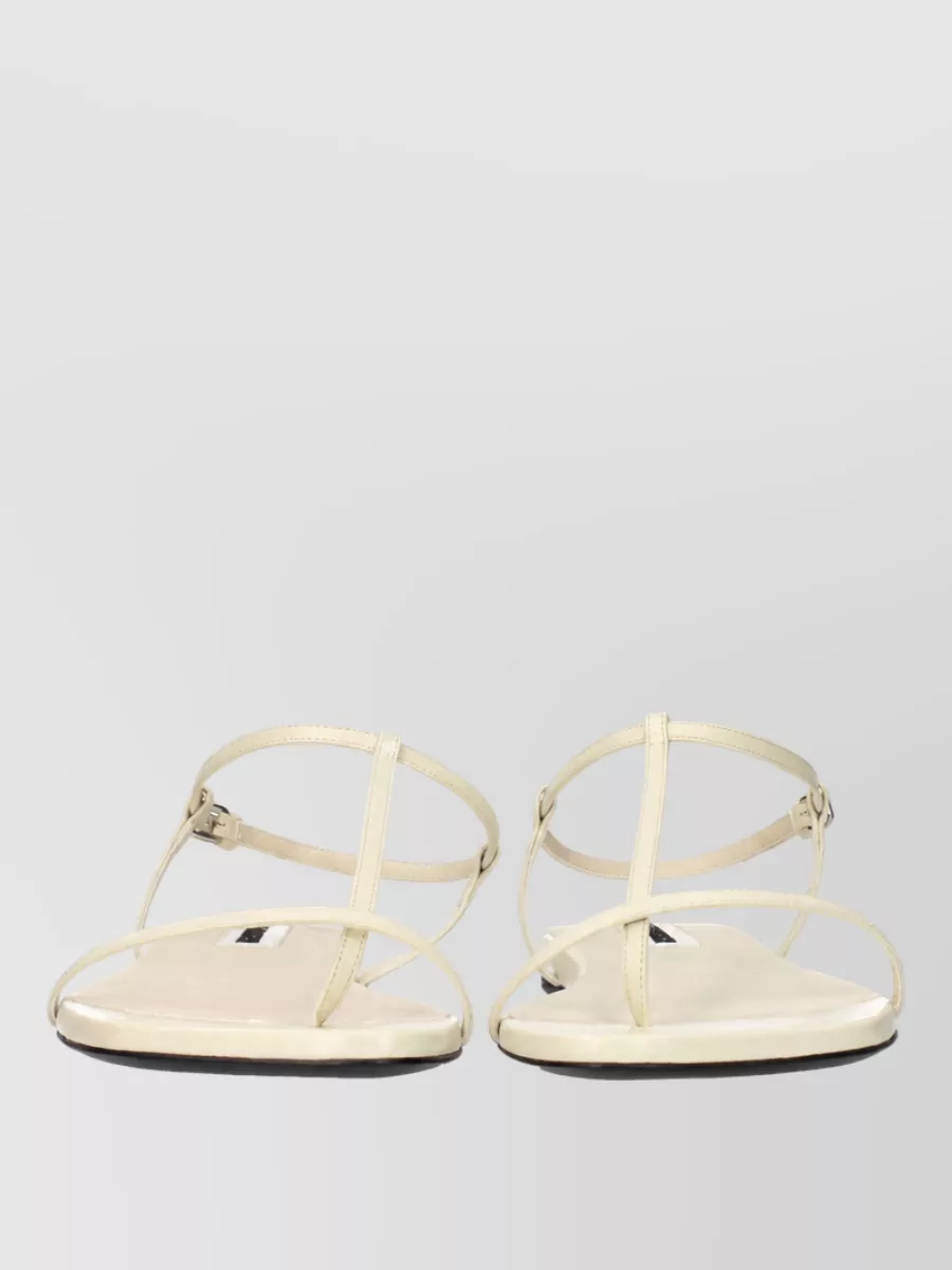 Jil Sander Leather Flip-Flop Sandals