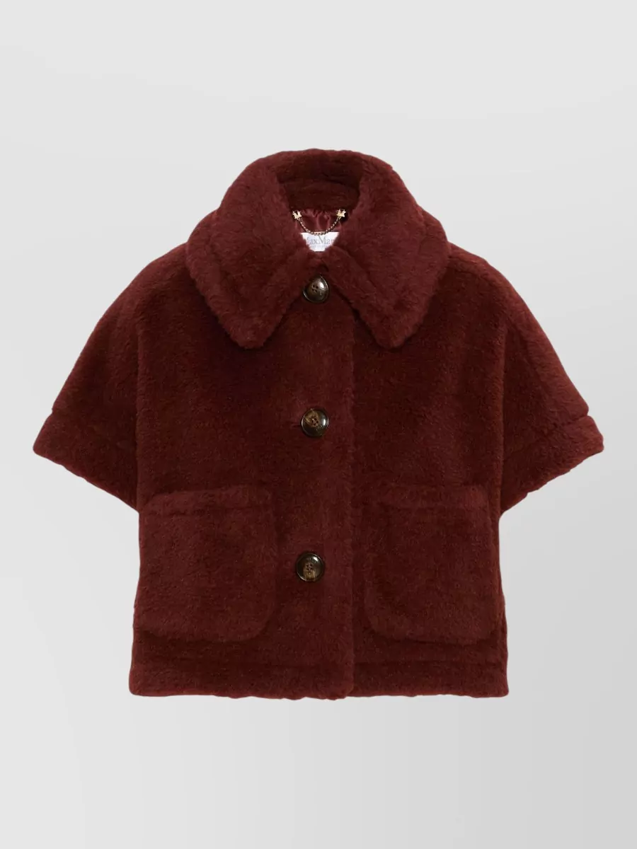 Max Mara alpaca wool silk short cape