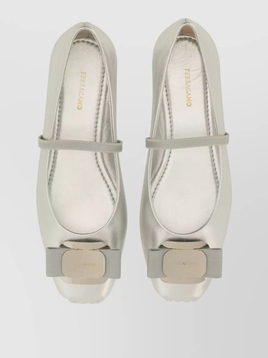 Ferragamo Leather Ballerina Shoes