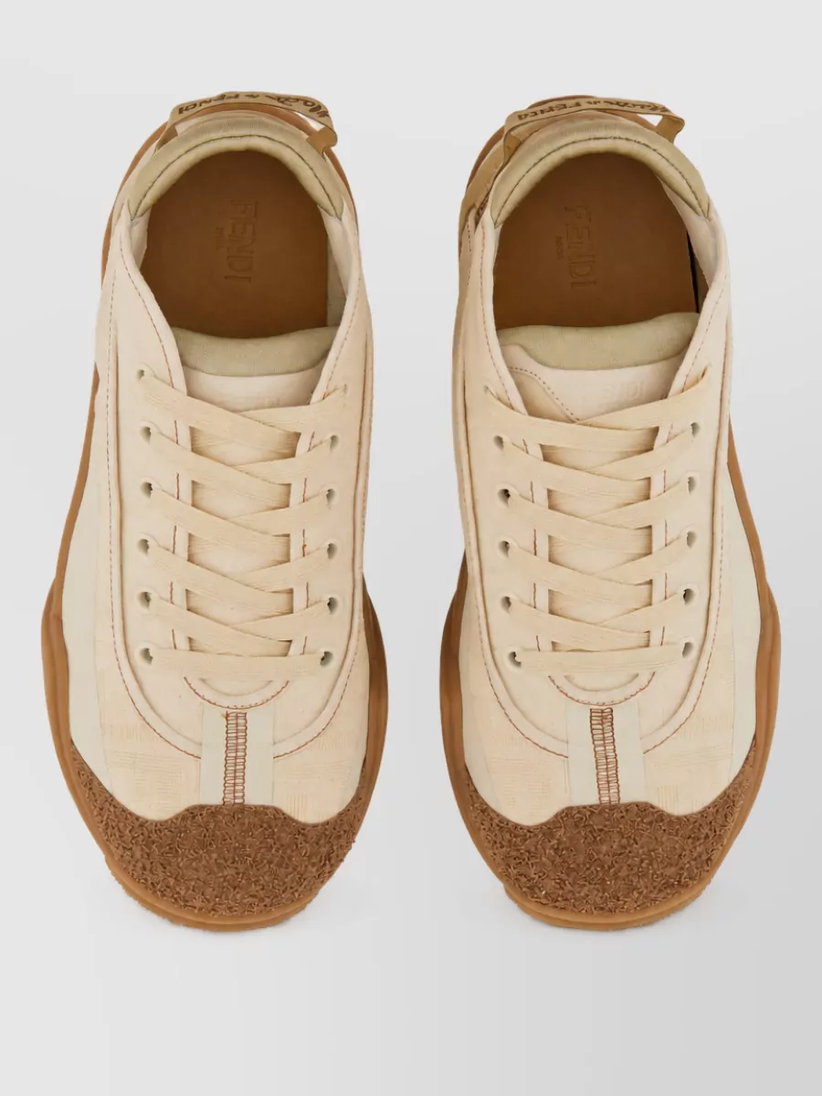 Fendi Cotton Low-Top Sneakers