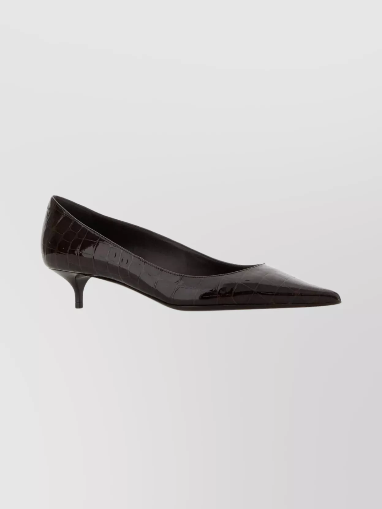 Jimmy Choo Croc-embossed Kitten Heel Pointed Toe Pumps In Multi