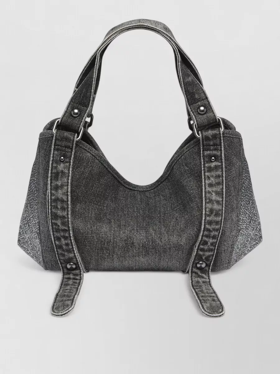 Diesel Small Crystal-Embellished Denim Tote Bag