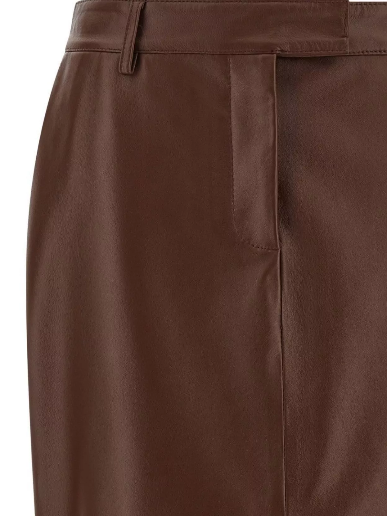 Giuseppe Di Morabito Stylish Leather Skirt Featuring Back Slit