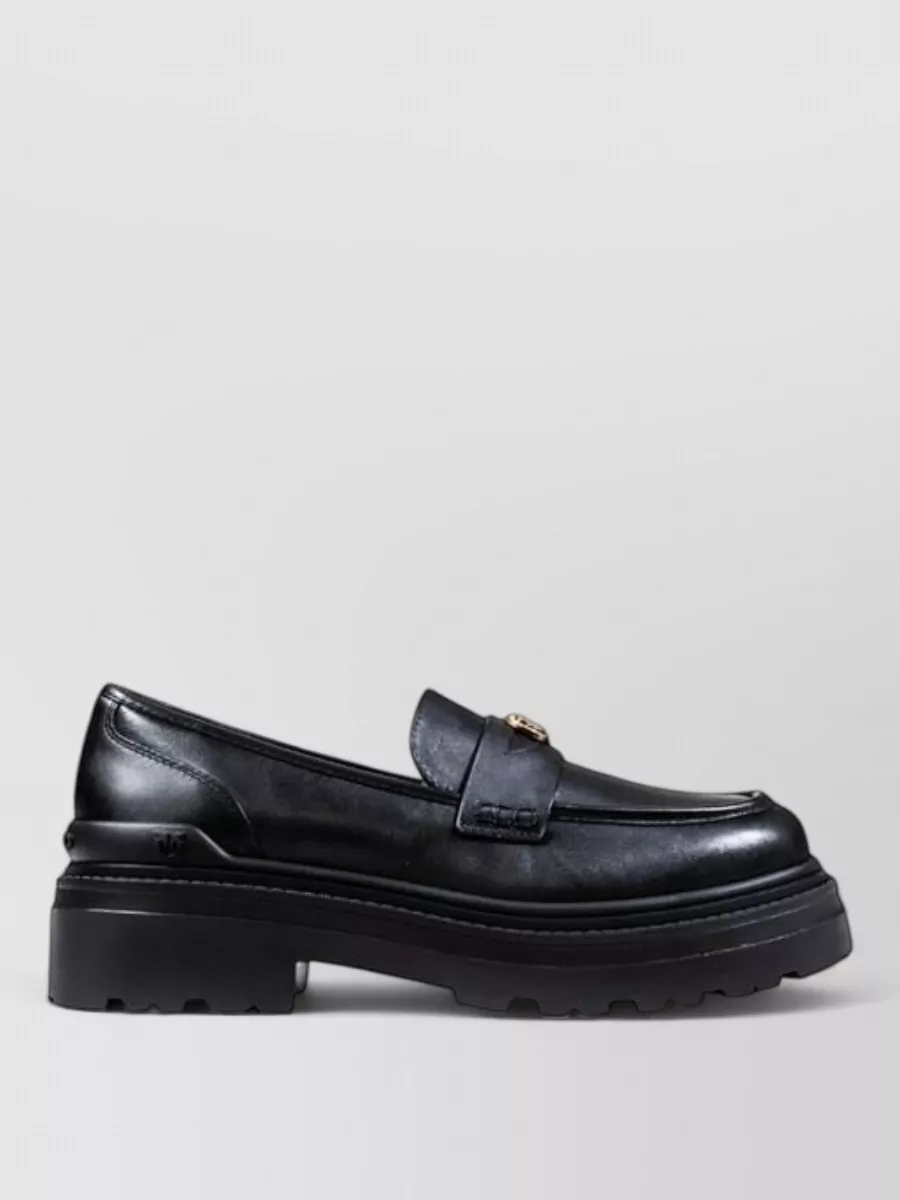 Pinko Leather Platform Loafers