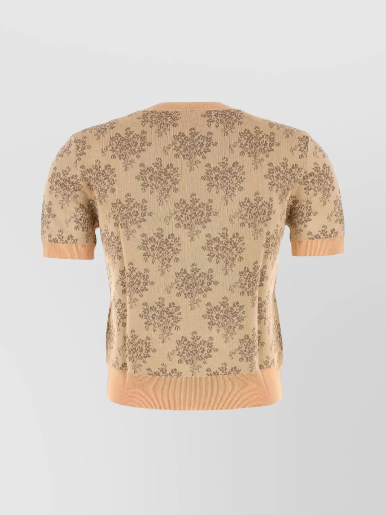 Fendi Embroidered Floral Pattern Viscose Sweater In Neutral