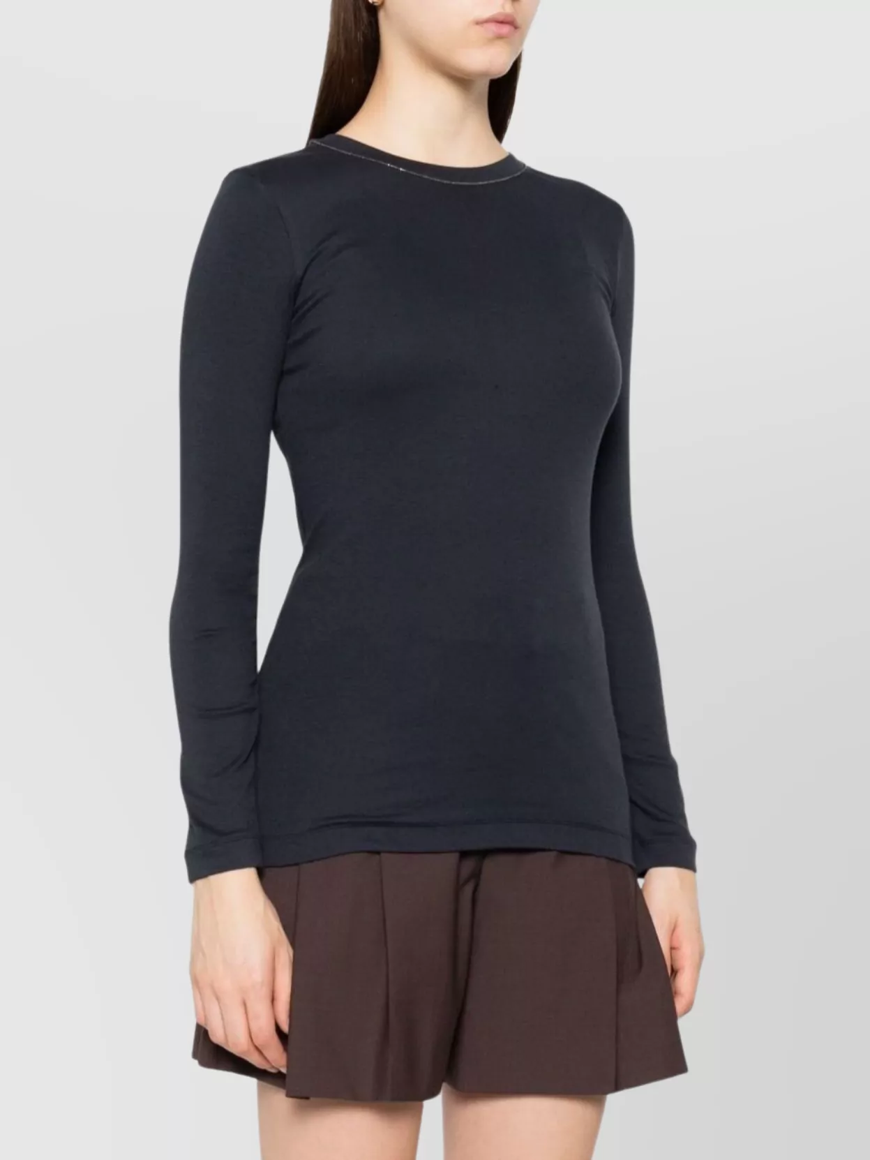 Brunello Cucinelli Embellished Crewneck Sweater With Keyhole Detail