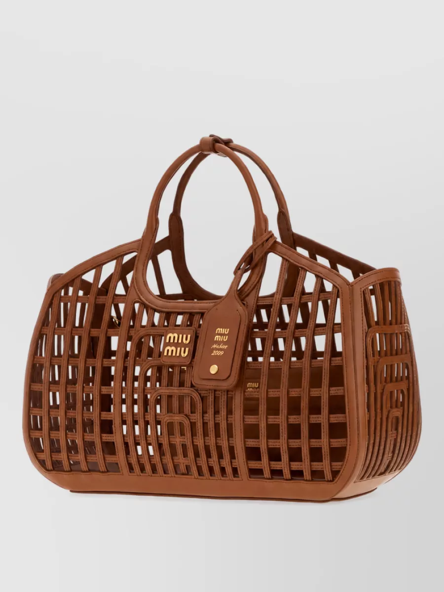 Miu Miu na leather tote bag