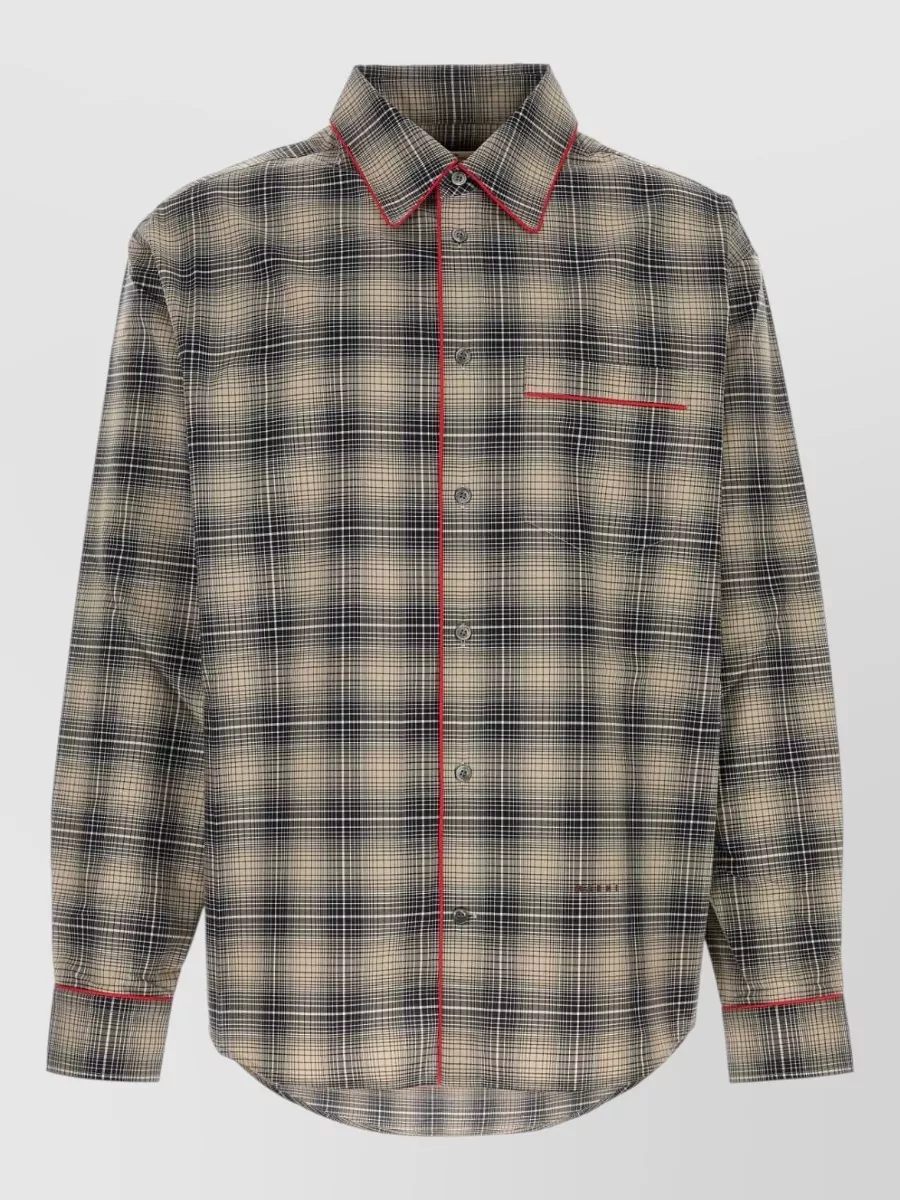 Marni checked long-sleeve shirt
