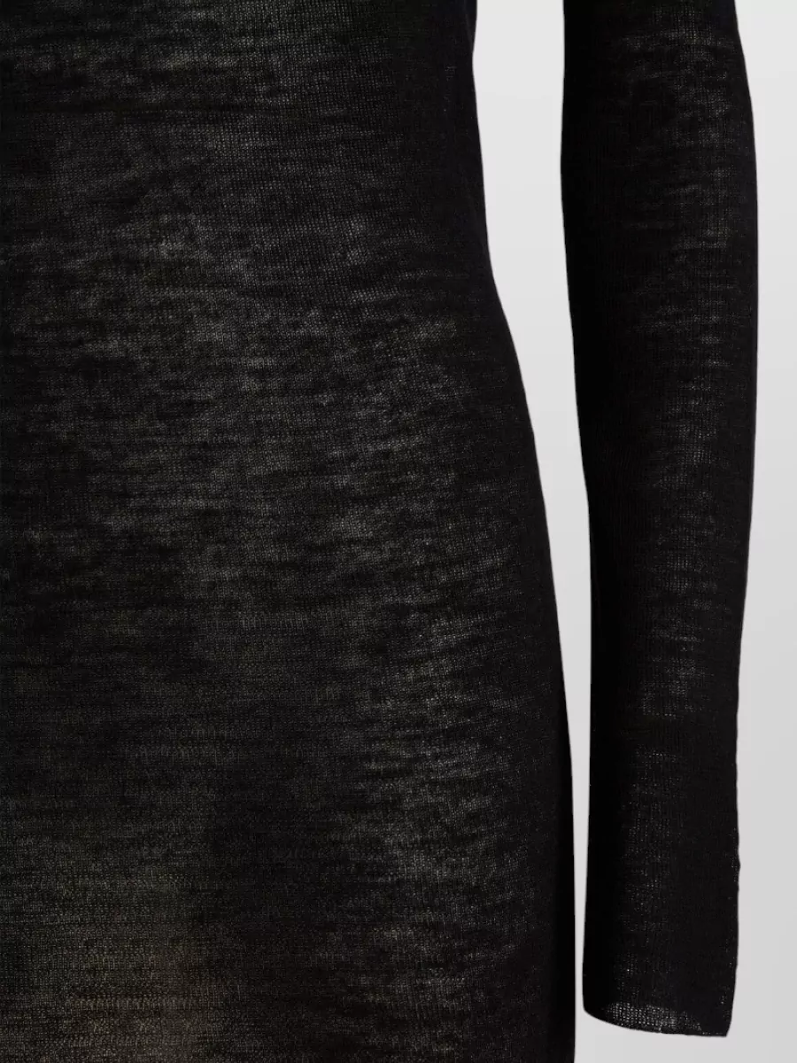 Ann Demeulemeester Soft Knitwear With Cowl Neck And Long Sleeves