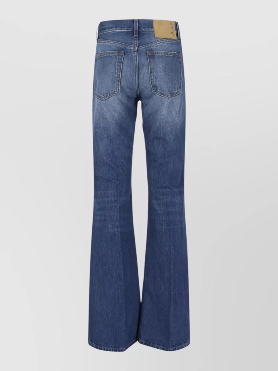 Haikure Straight Trousers Flared Design Five Pocket