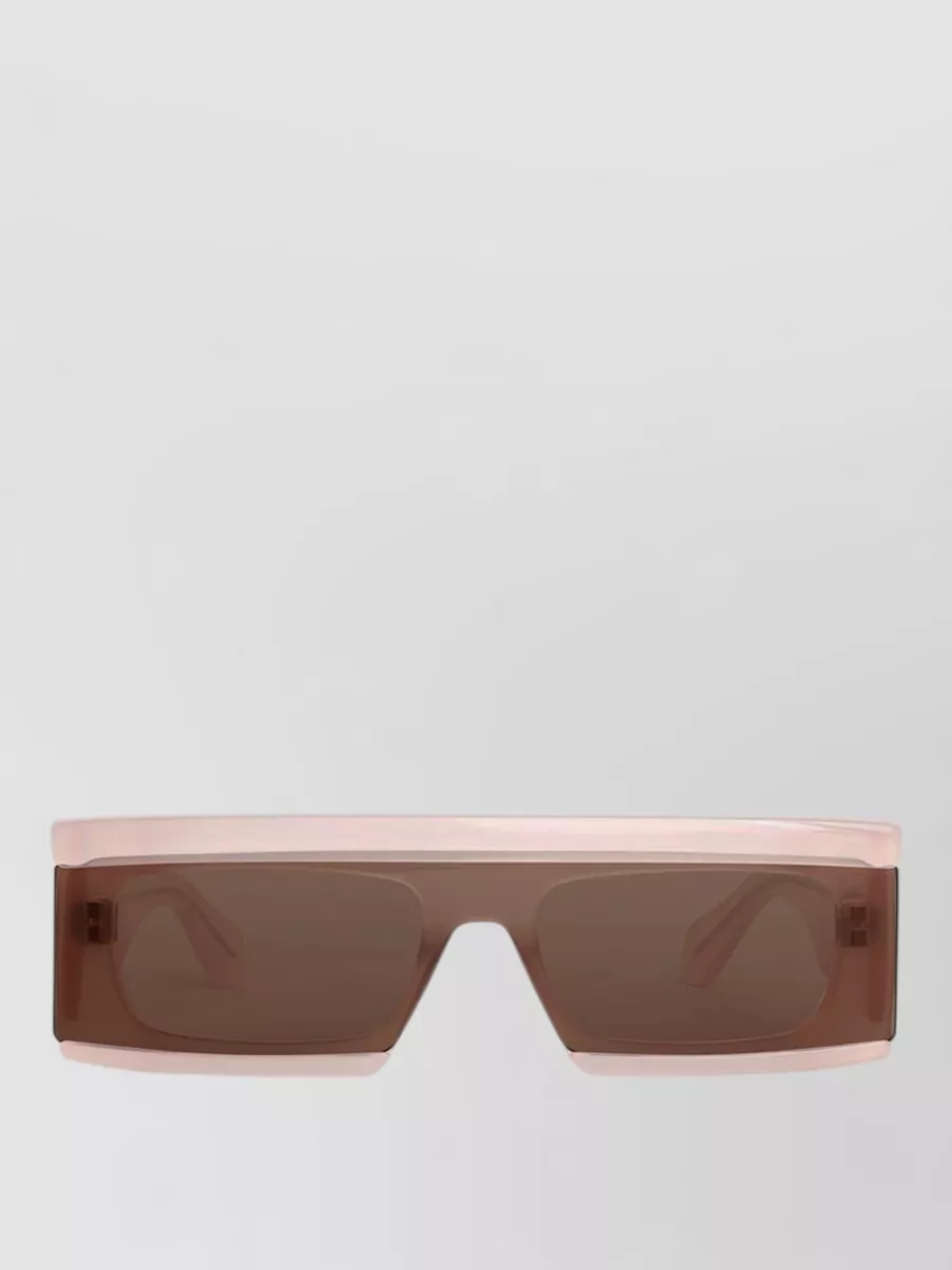 Alaïa Rectangular Mask Sunglasses High Coverage Design In Brown