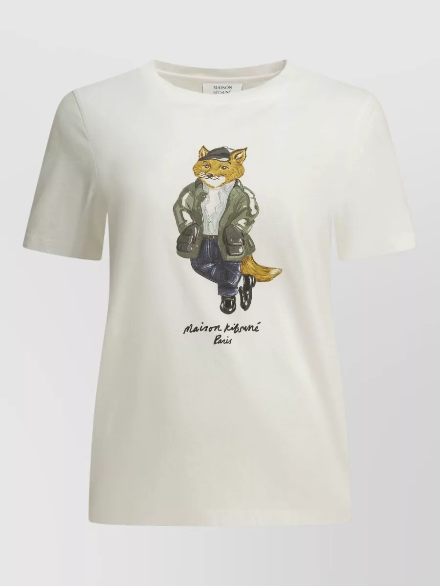 Maison Kitsuné cotton logo-print crew-neck t-shirt
