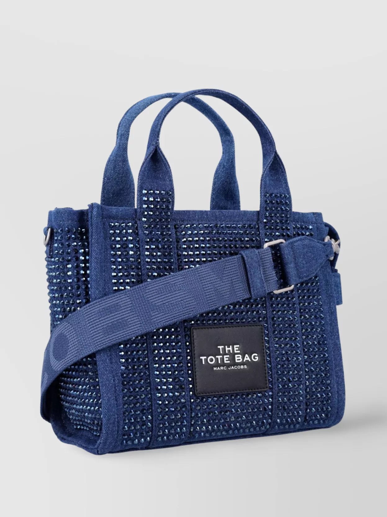 MARC JACOBS CRYSTAL STUDDED SMALL DENIM TOTE